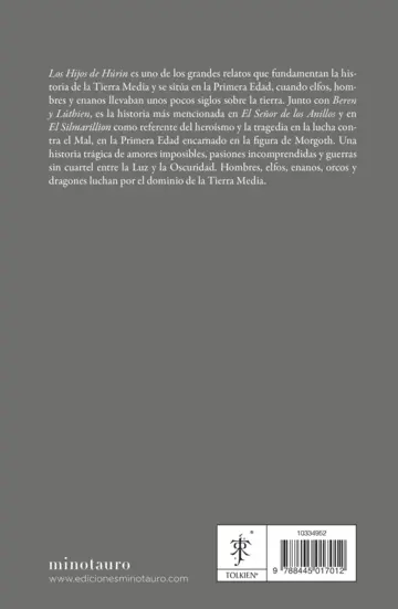 Contraportada Los hijos de Húrin (rústica)