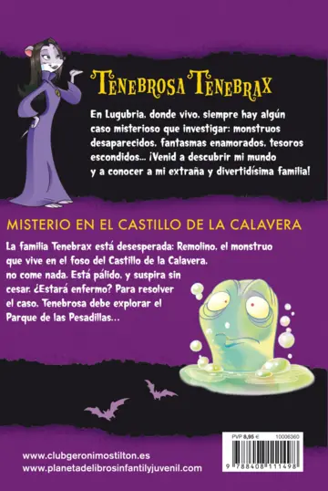 Contraportada Stilton Tenebrax 2.Misterio en el castillo de la