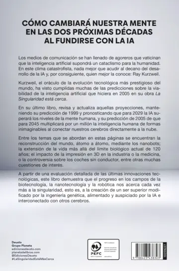 Contraportada La singularidad está más cerca