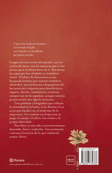 Contraportada El oficio de desvestirse