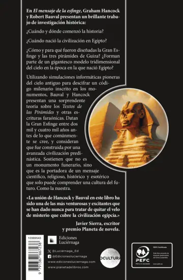 Contraportada El mensaje de la esfinge