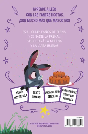 Contraportada Aprende a leer con Las Fantasticotas 9. Elena monta una verbena