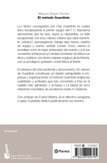 Contraportada El metodo Guardiola